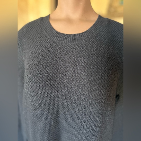 Madewell Button Back Cozy Sweater Knit Dress Black Size Medium NWT - Picture 5 of 9